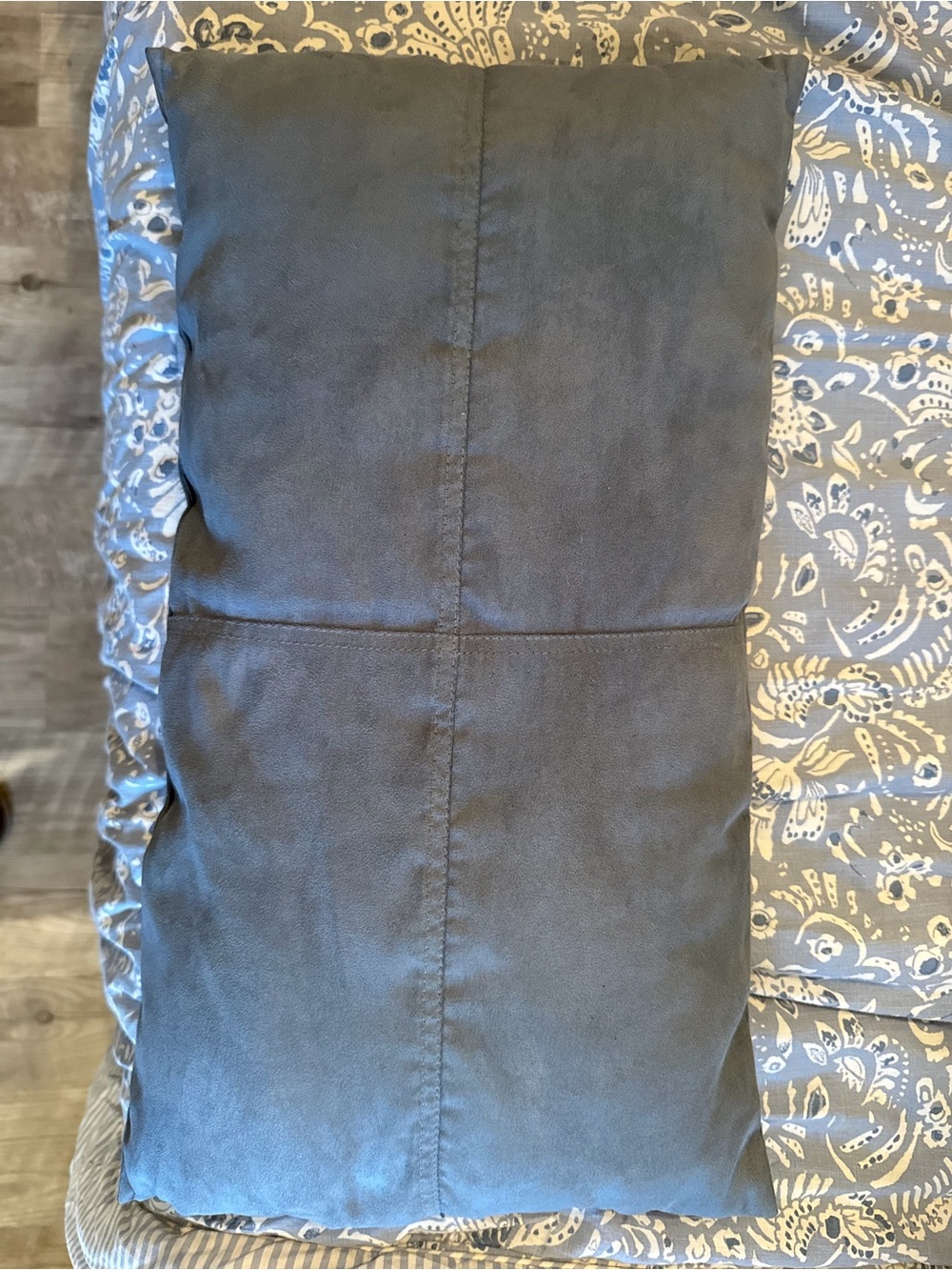 Throw Pillow - Charcoal Gray/Blue